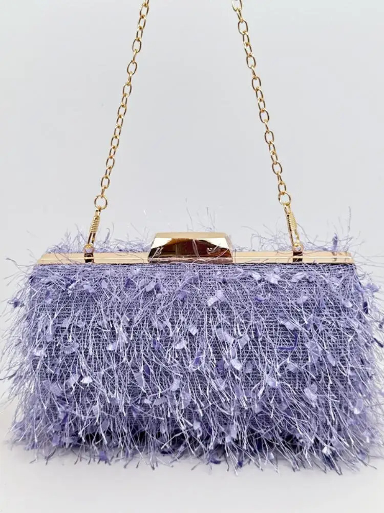 Korean Fashion Tassel Clutch Bag purse for women Crossbody Bag Trend Personality Shoulder Bag Evening Wedding BagKorean F 250407