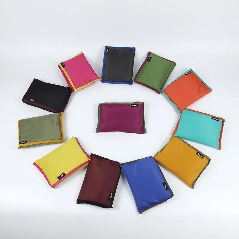 Large Capacity Reusable Drawstring Bag Nylon Foldable Grocery Bag Collapsible Shopping Bag Eco Large Polyester Beach Bags 250331 - view 7