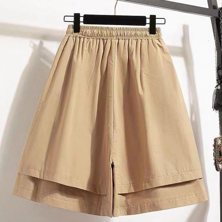 2025S Women s Designer Shorts Plus Size Sports Hot Pants Summer Quick Drying High Waist Fat Mm Loose Wide Leg Skirt Outdoor Leisure Vacation Beach Pan