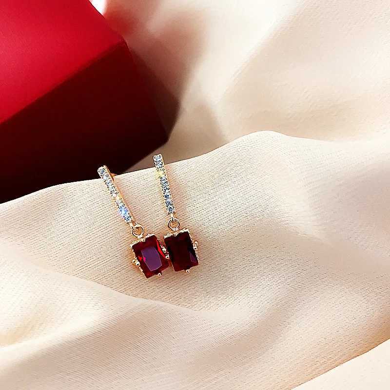 Trendy Round Simple Crystal Dangle Earrings For Women Fashion Sweet Water Drop Pendant Earring Girl Party Birthday Jewelry Gift Z250408