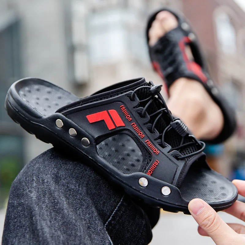 Mens Sandals Fashion er Soft Mens Slippers Outdoor Breathable Beach Shoes Anti-slip Comfortable Men Flip flops 250408