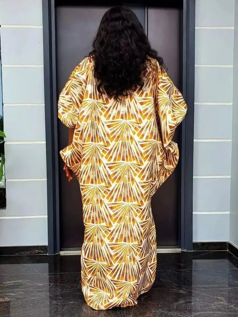 African Dresses for Women Plus Size Clothes Dashiki Ankara sequin dress Kaftan Muslim wedding party long skirt 250409