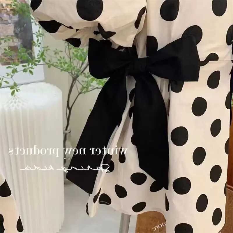 Match Family Dress 2024 Point Mother Daughter Dress Short Sleeve Girl Big Sister Mother Child Family Match Dress S2548