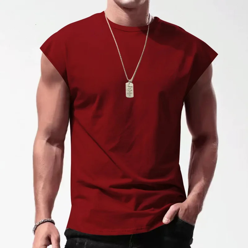 Summer mens mesh gym vest for quick drying loose fit fitness exercise wide shoulder sweatshirt sleeveless 250409