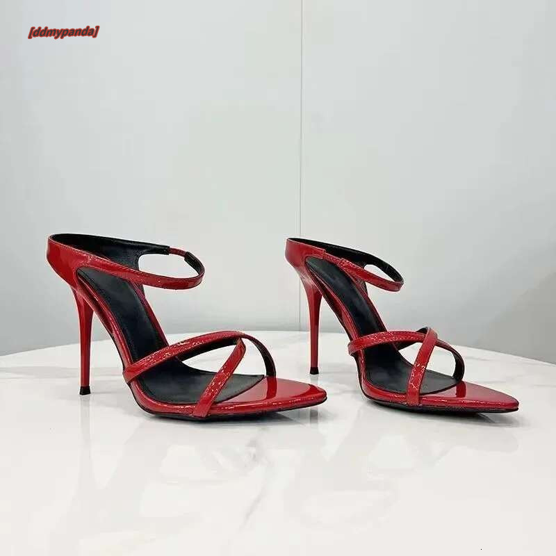 Women Super Thin Pumps Woman Ankle Cross Strap Sandals Ladies Pointed Toe High Heels Dress Party Shoes ddmypanda