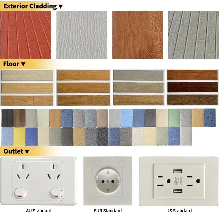 Hot Sale Prefab House Villa Frame Pre Fab House Capsule Outdoor Customize Color Waterproof Mobile Homes Mobile Houses Leak Proof