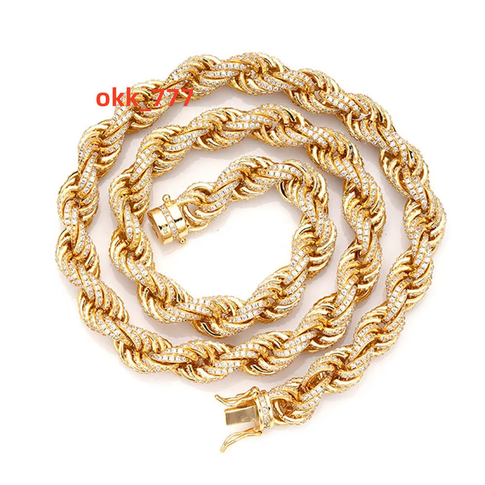 S925 Silver Hip Hop VVS D Color Moissanite Chain Necklace Bangle Anklet Men Jewelry Cuban Link Chain Iced Out Tennis Rope Chain