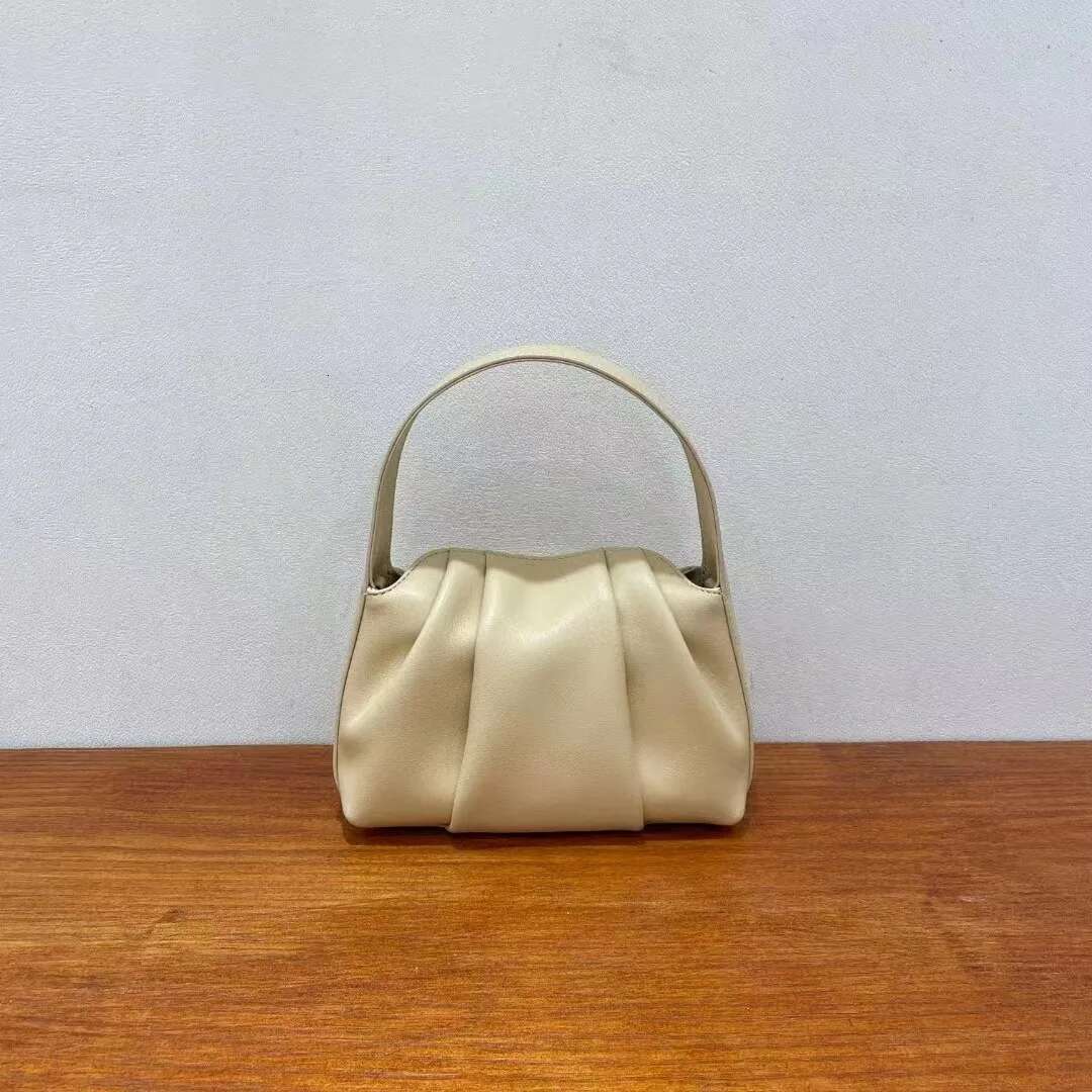 Brand Design Fashion Lady Pleated Cloud 2024 Portable High Quality Genuine Leather Handbags For Women Crossbody Bags