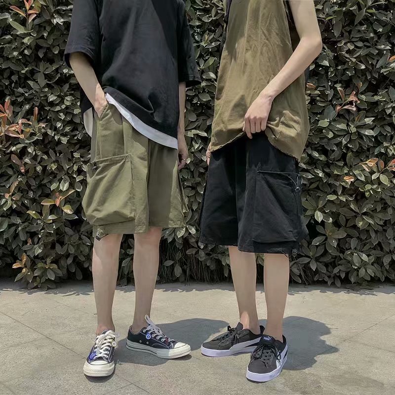 2025 New Designer Men Shorts Men And Women Short Couple White Half Sleeved Loose Textured T-Shirt Workwear Five Quarter Shorts Set Summer