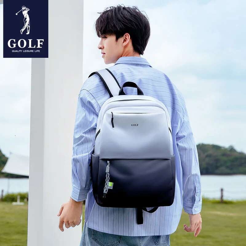 GOLF Gradient Men's 2024 New Trendy Brand Fashion Computer Backpack For Junior, High School, And College Students
