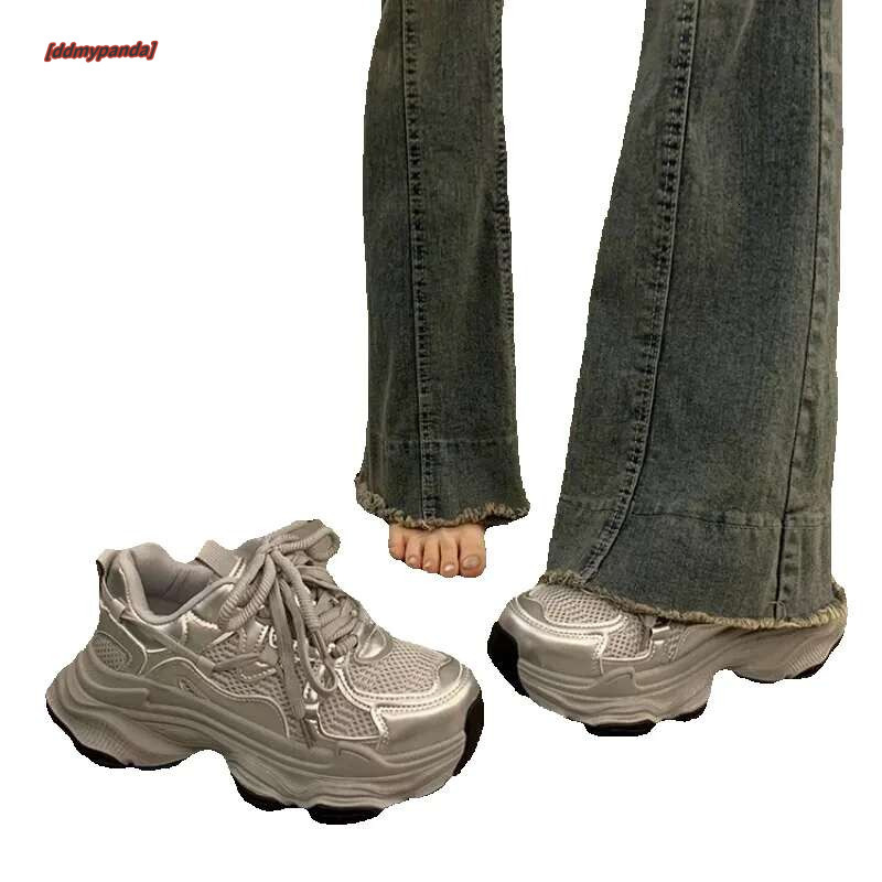Chunky Platform Sneakers for Women Spring Fashion Thick Sole Vulcanized Woman Non Slip Mesh Breathable Casual Sports Shoes ddmypanda ddmypanda