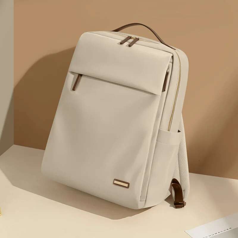 GOLF Backpack Woman Elegant Laptop Backpacks For Women Waterproof Notebook Bag Female 15.6 Inch Multiple Compartment Solid Color