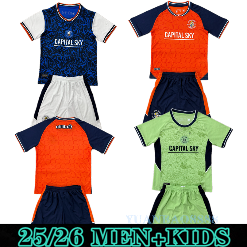 Luton Towns 25 26 Soccer Jerseys NORDAS KODUA ALLI 2025 Football Shirts WELLS MORRIS CLARK SAVILLE football kits NELSON BRAMALL WALSH KEELEY Men Kids Kit Socks Set 888