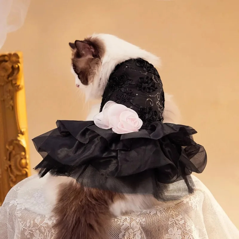 Dog Bow Dog Cat Skin Princess Wedding Summer Dress Dog Pet Wedding 250409