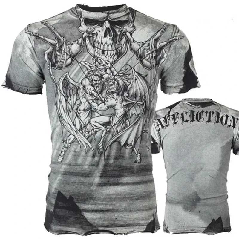 Retro mens 3D printed antique T-shirt by Affection graphic T-shirt Gothic punk Y2k street clothing T-shirt Harajuku mens clothing topXJ250409