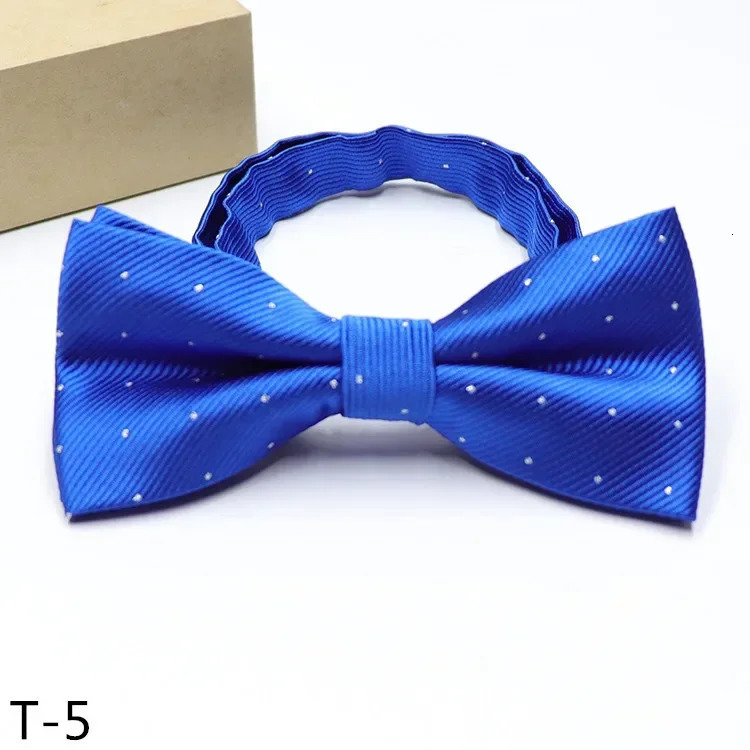 Korean Fashion Dot Collar Wedding Gift Silver Dot Bow Formal Dress Bow Fashion Mens Bow 250407