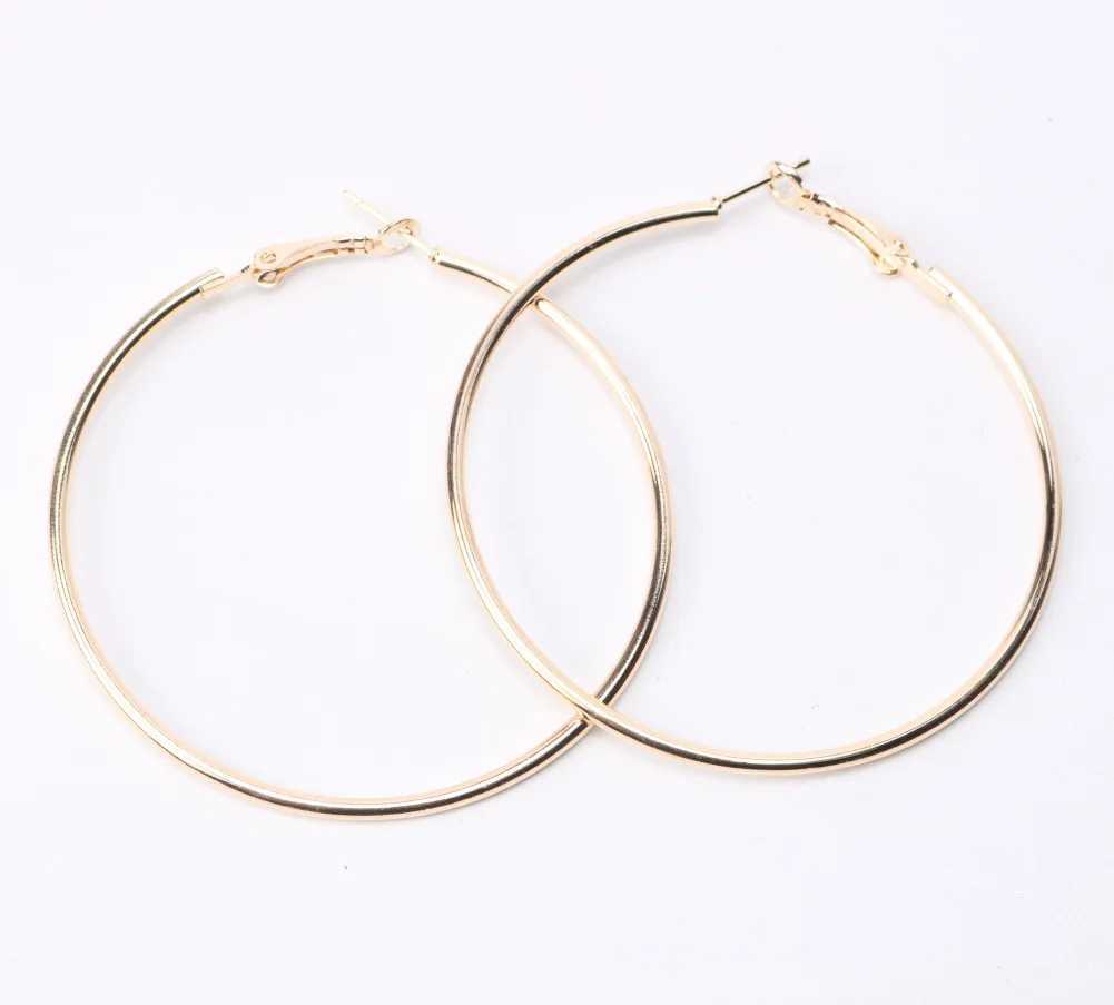Fashion Big Ring Earrings Large Smooth Round Earrings Basketball Brincos Celebrity Brand Ring Earrings Womens Jewelry Oorbellen Z250408
