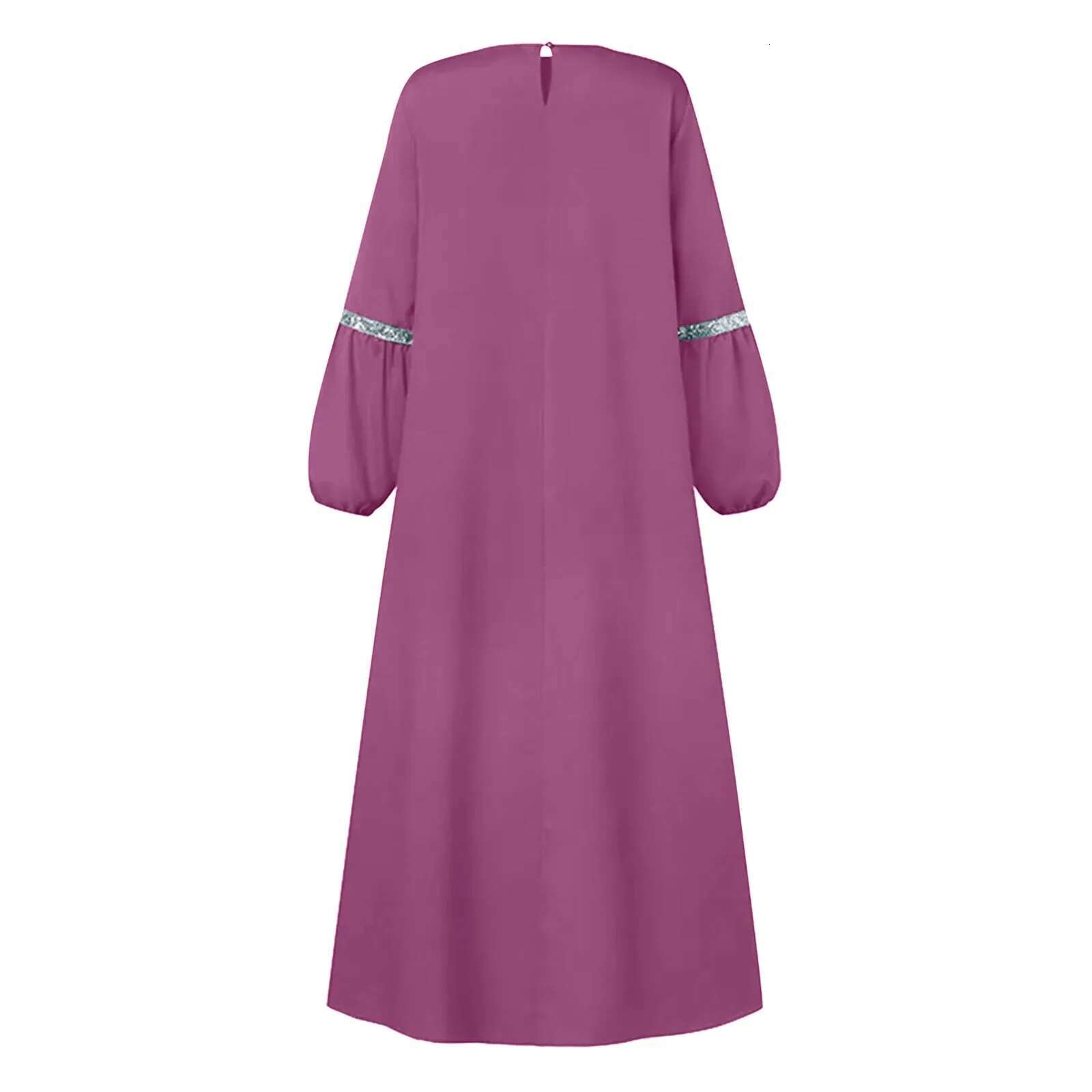Dongdumaoyi Women S Muslim Dress Long Sleeve Abaya Middle Eastern Solid Loose Evening Robe Turkey Dubai Caftan Islamic Clothing Femme