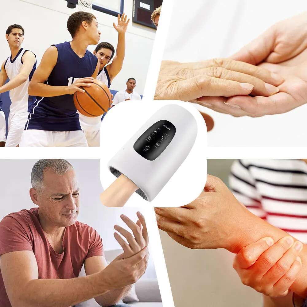 Wireless Electric Hand Air Compression Hot Compress Palm Acupoint Massager Finger Arthritis Numbness Muscle Relaxation