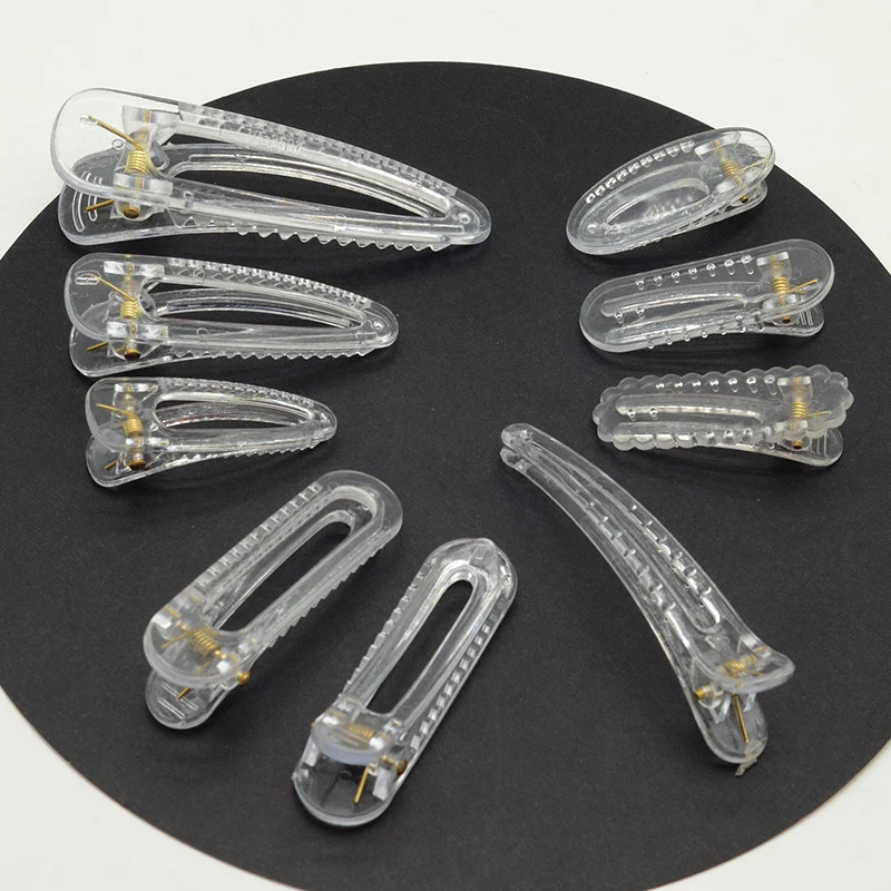 30 pieces various sizes womens transparent ordinary hair clips raw plastic hair clips Duckbill buckets DIY childrens hair clips 250409