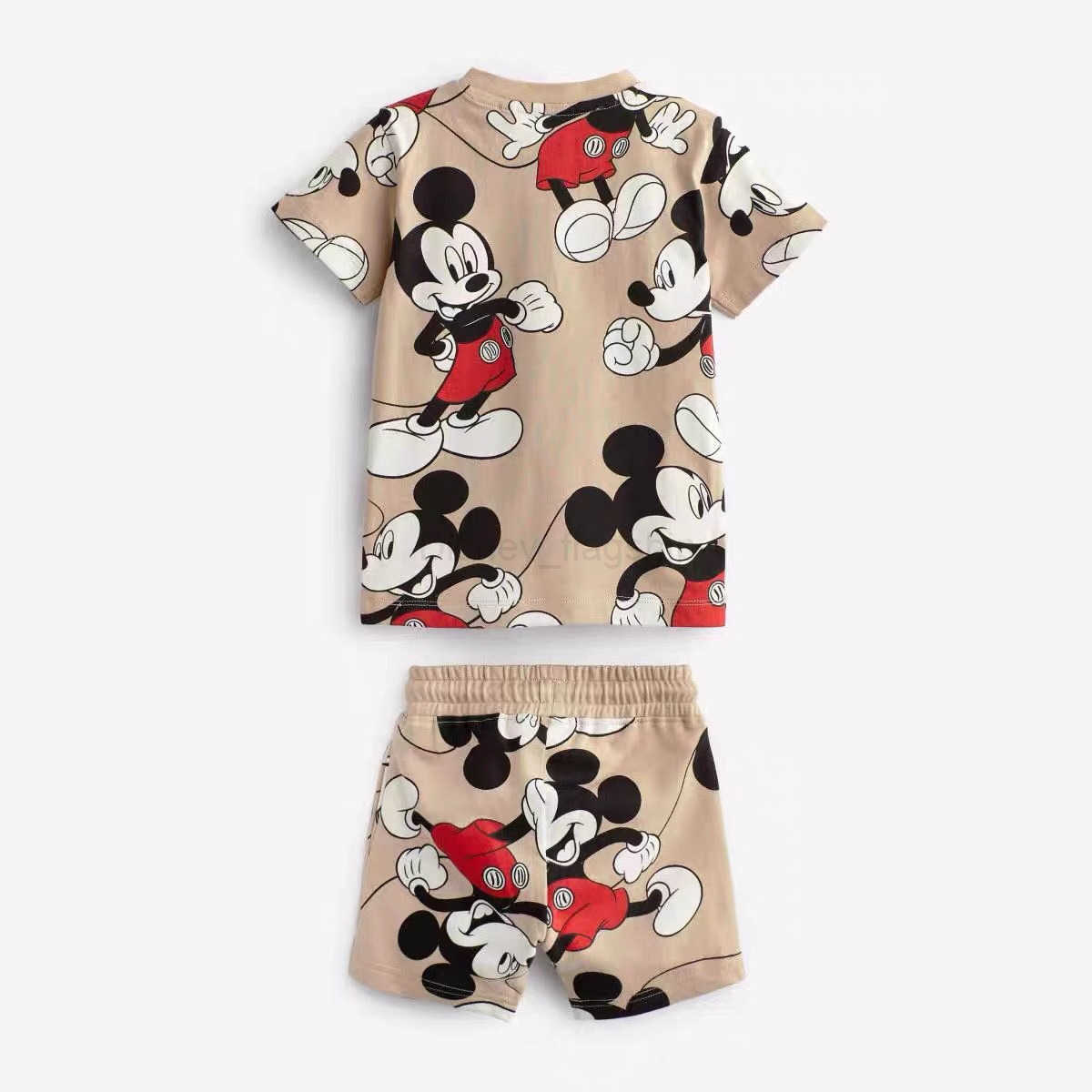Disney 2025 Summer Edition Little Boys Full Print Short Sleeve Sweatshirt+Shorts SetXJ250409