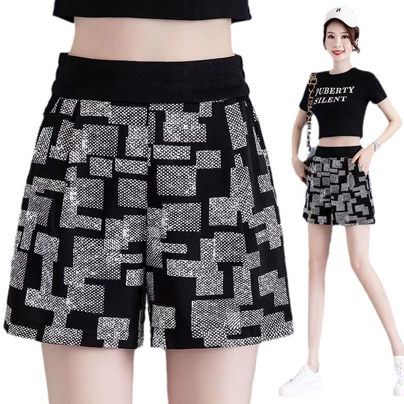 2025S Women s Designer Shorts Chiffon Shorts Summer Slim Fit New High Waist Loose Sports Casual Wide Leg Hot Pants Beach Pants