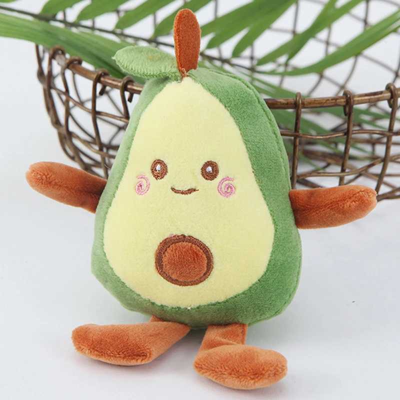 Cute cartoon fruit avocado stuffed doll plush toy keychain pendant backpack keychain decorative accessories giftXJ250409
