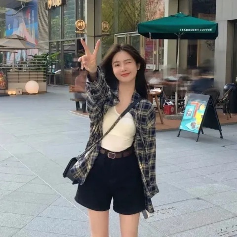 2025S Designer Women S T Shirt Checkered Men S And Women S Spring Summer New Lazy Style Loose Shirt Cardigan Jacket Long Sleeved Top