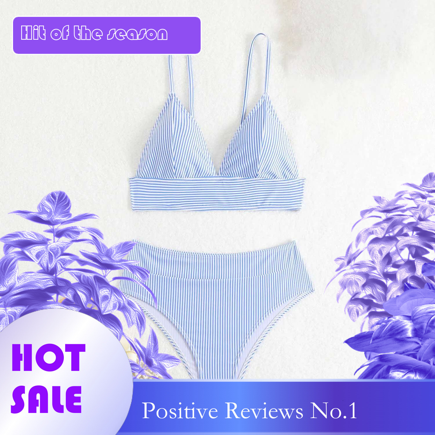 Dongdumaoyi Sexy Striped Print Bikini Set High Waist Swimsuit Women Backless Two Piece Swimwear Triangle Female Bathing Suit Biquini