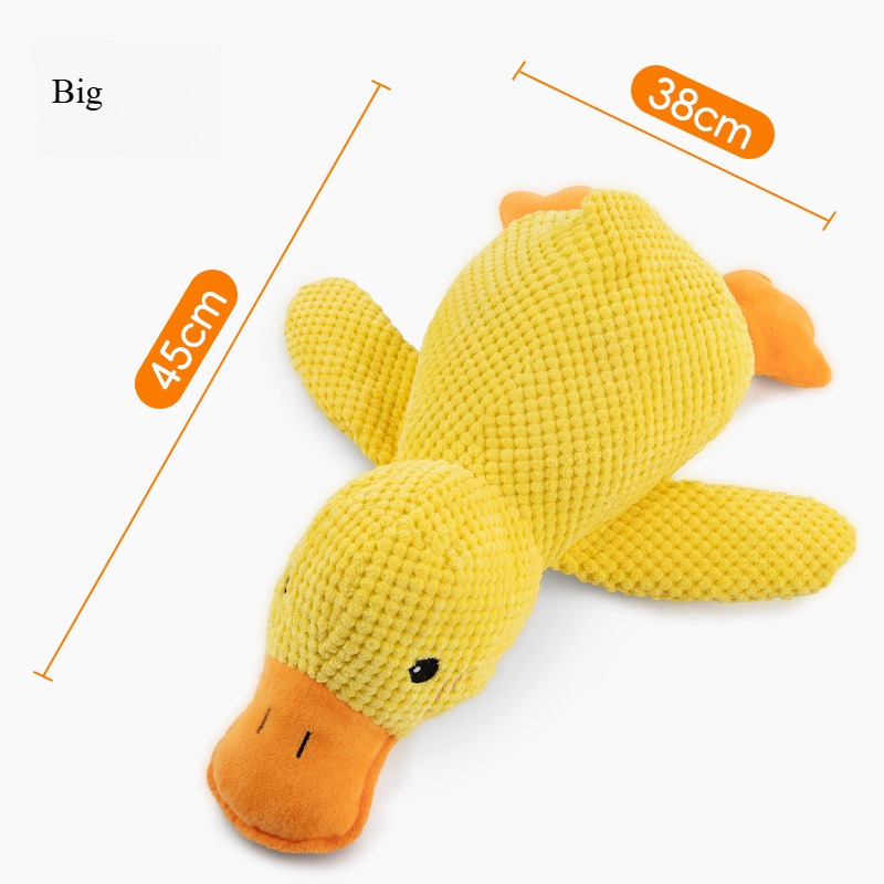 Dog toy plush sleeping duck chewing teeth sound to relieve boredom small medium-sized dog pet Interactive Toys little yellow duck