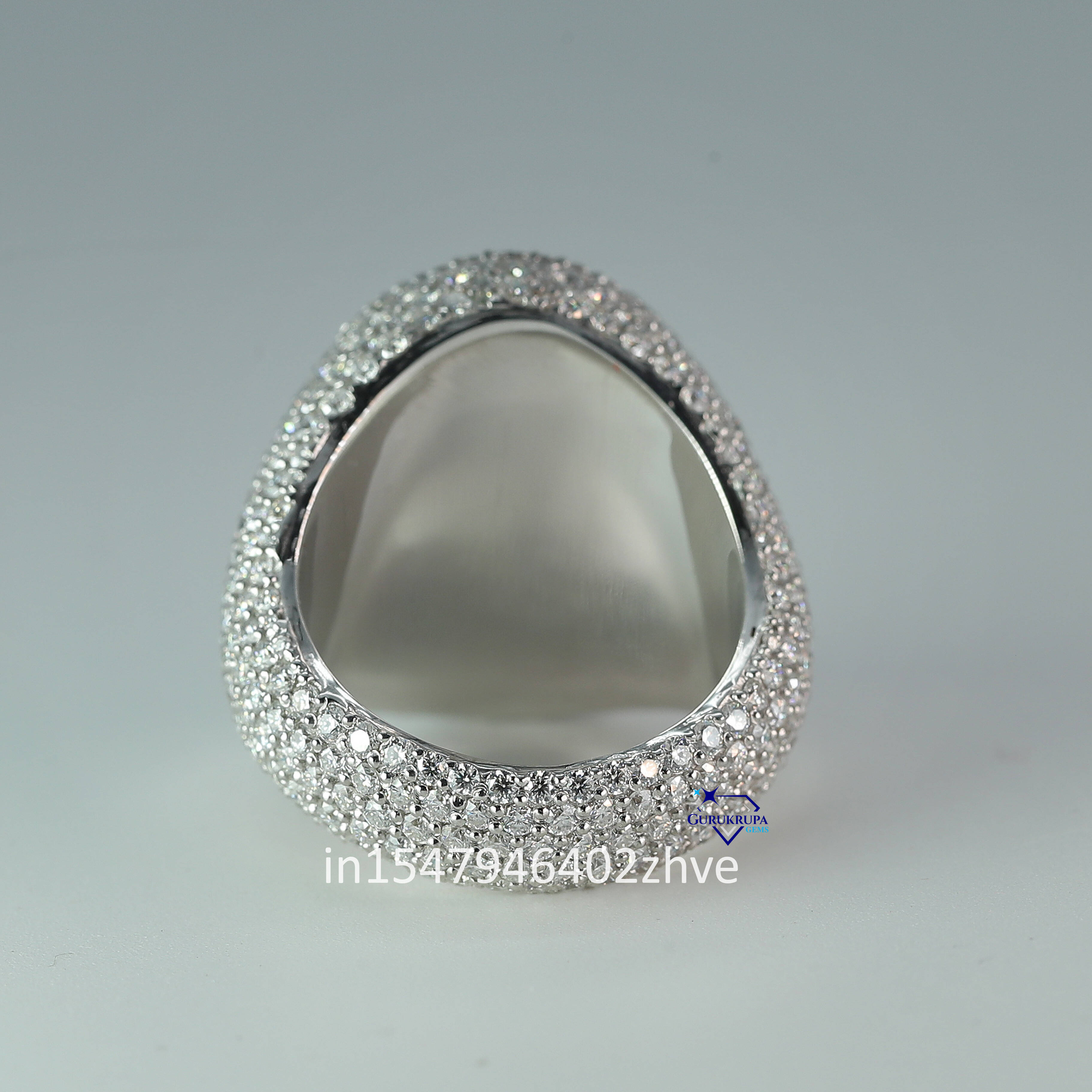 Effortlessly Classy Fully Iced 925 Sterling Silver Moissanite Diamond Hip Hop Ring Unique Design with VVS Clarity Luxury Style