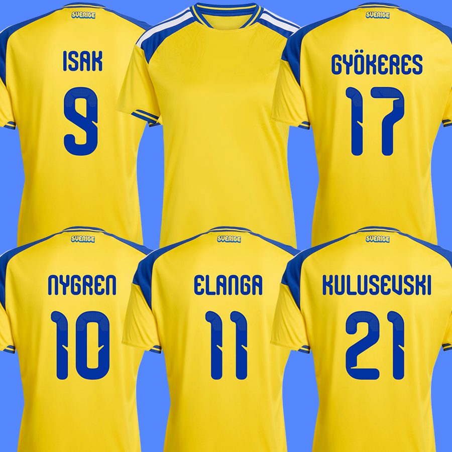 2026 Sweden Soccer Jerseys ISAK GYOKERES KULUSEVSKI SEMA ELANGA NYGREN 1990 1994 Sweden Retro football shirt