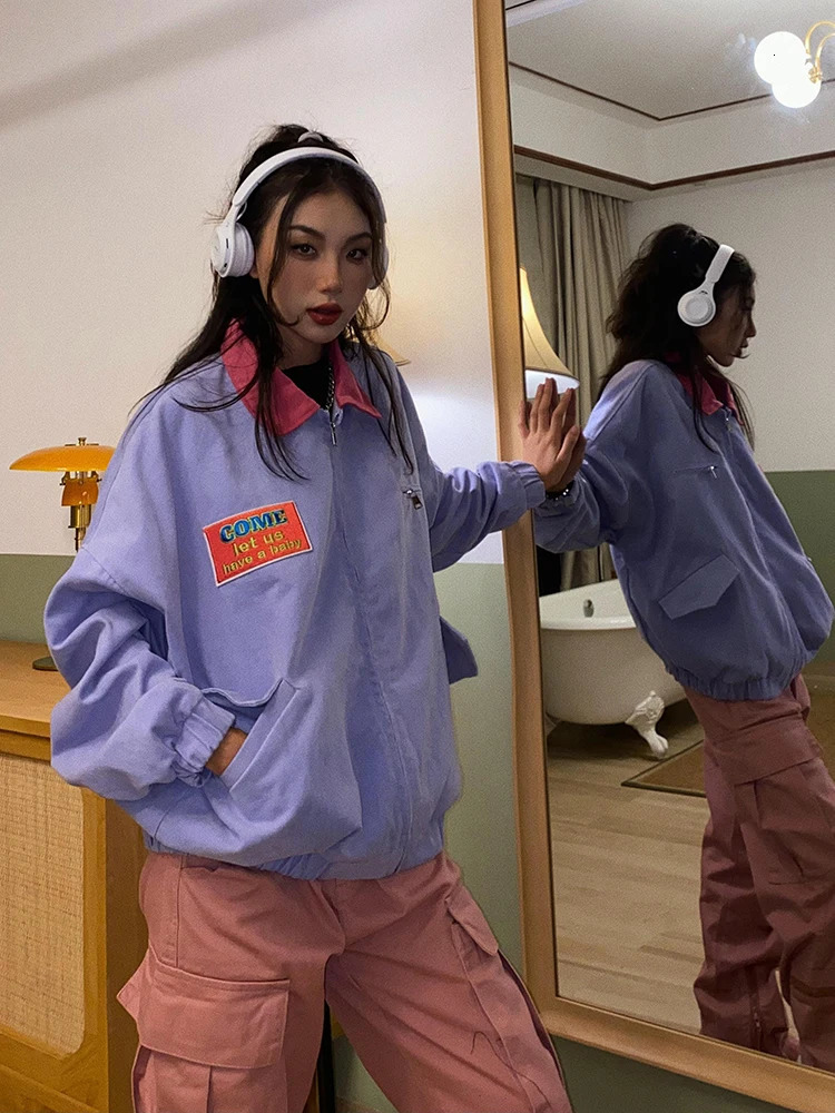 Tawaaiw Preppy Style Jacket and Coats Womens Gothic Street Clothing Y2k Super Baseball Uniform Autumn Top 250409