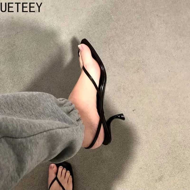 New Arrival Summer high-heeled womens clip toe sandals fashionable narrow band sandals design style party dress sandals T250409