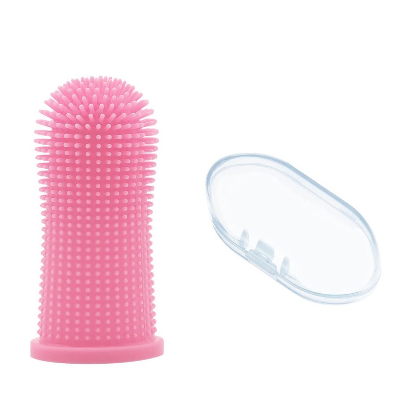 Silicone Pet Toothbrush Puppy Oral Cleaning tool Dog Finger Toothbrush Preventing Calculus Bad Breath Care Dog and Cat Finger Brush