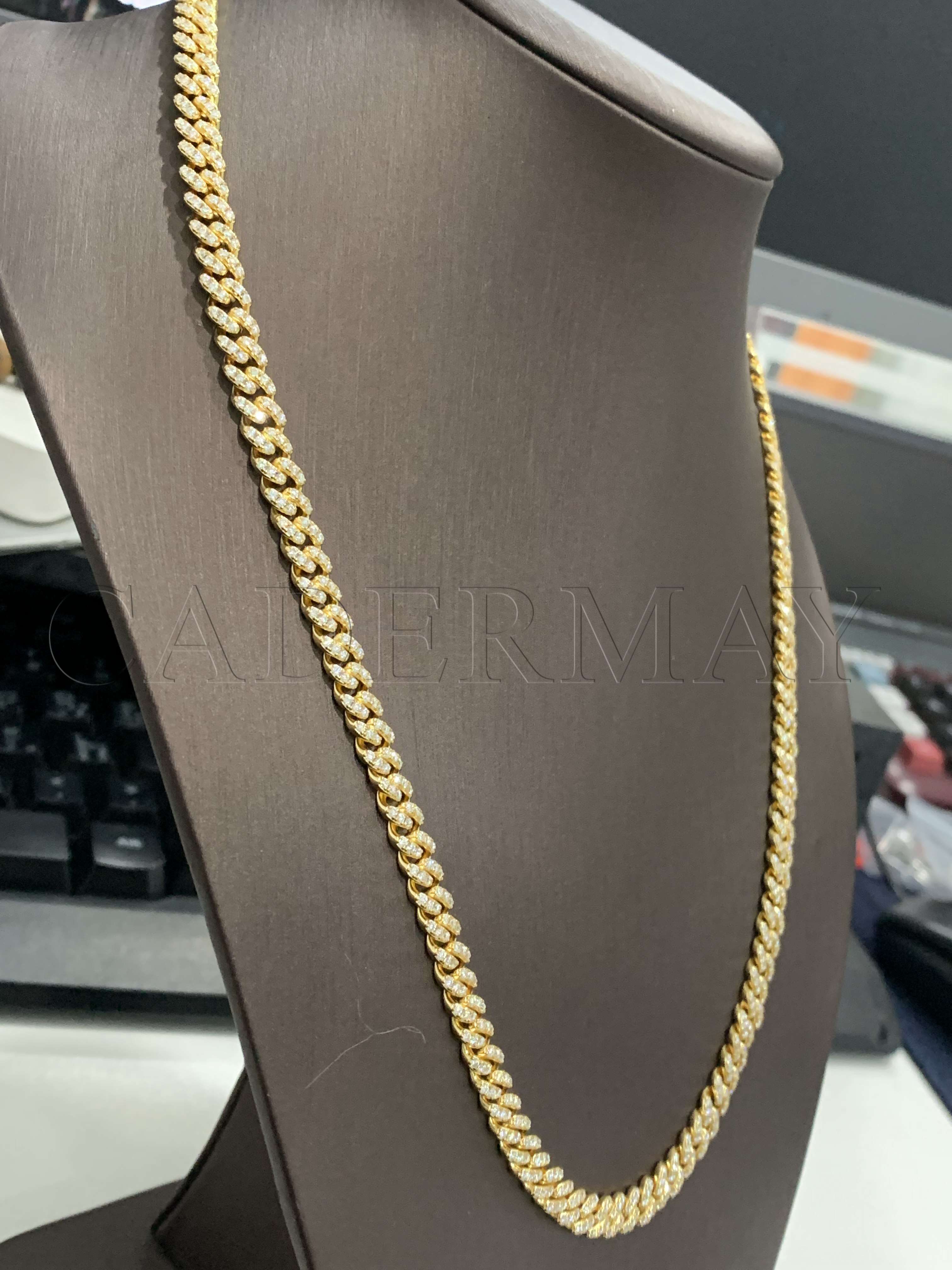 Cadermay 6mm D VVS Moissanite Miami Hip Hop Jewelry Men Women Gift Cuban k Chain