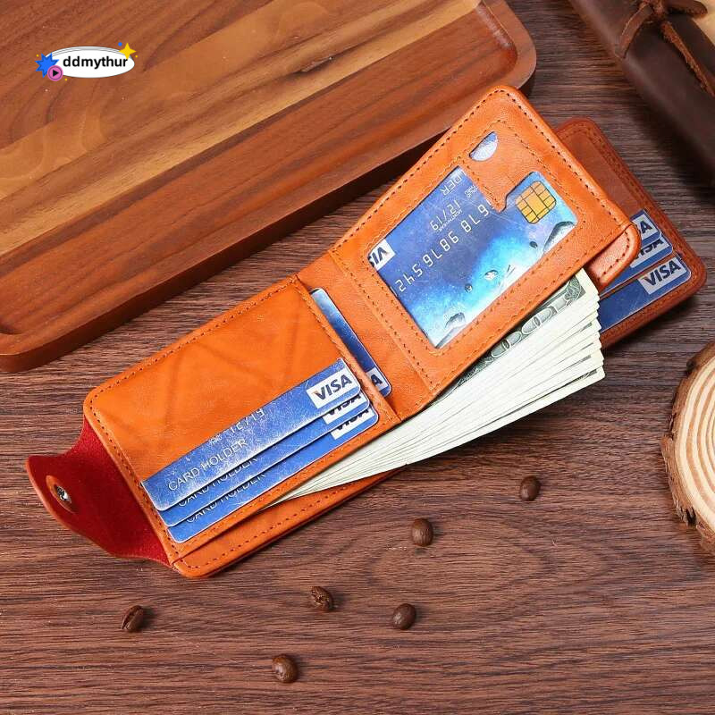 Men's Wallets With 100 US Pattern Male Leather Photo Card Holder Fashion Large Capacity Wallet Purse Bag ddmythur