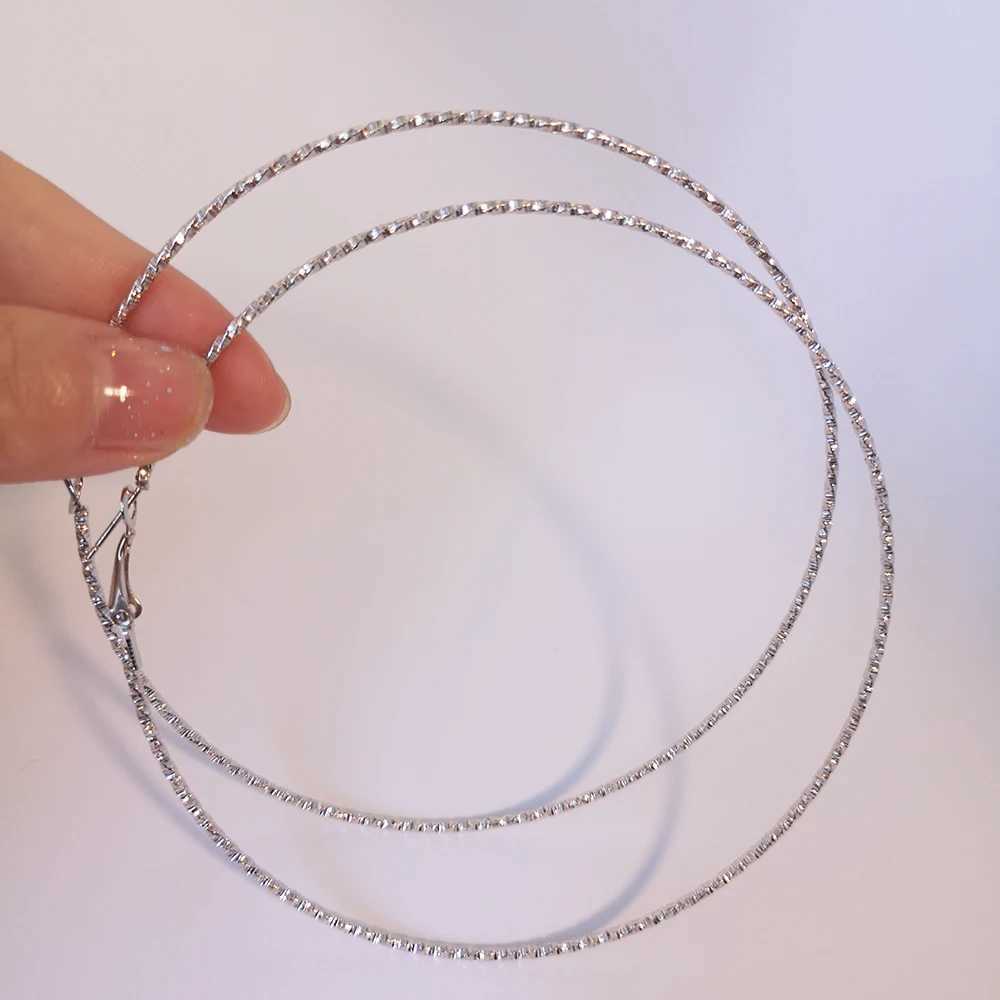 BLIJERY Shiny Twisted Big Hoop Earrings for Women Jewelry Basketball Brincos Temperament Round Circle Earrings Boucles doreill Z250408