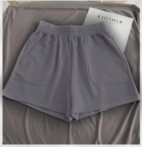 2025 new designer shorts Summer thin outerwear Korean version sports or women high waisted loose fit slimming wide leg three part pants with cotton an