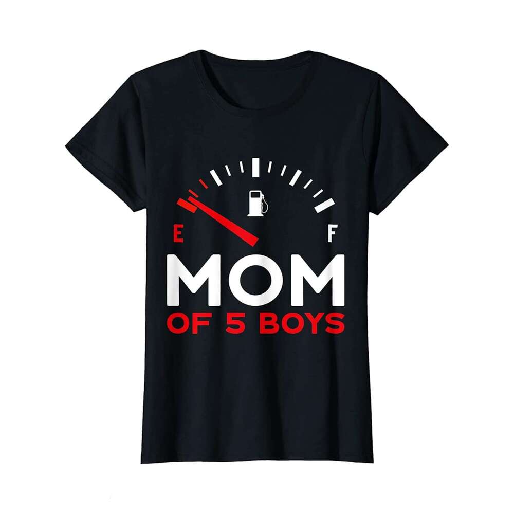 Designer T shirt Mens Mother of 5 Boys Mothers Day Mom - 220g Tshits