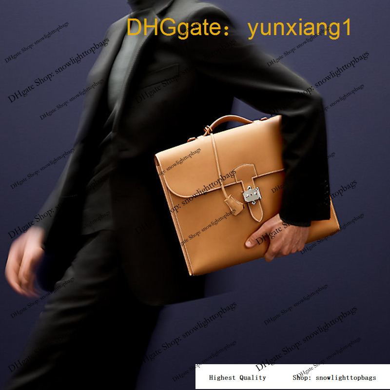 Luxury Designer Bag h Luxury Men's Handmade Head Leather Sac a Depeches Light 1-37 Business Bag 0t8c