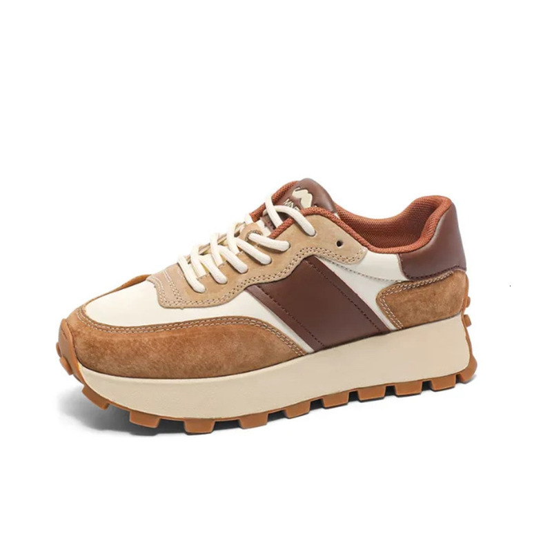 2025 Mirinda Genuine Leather Forrest Gump Shoes New Retro Thick-Soled Men's and Women's Couple Dad Shoes Lightweight Sports Casual Shoes for