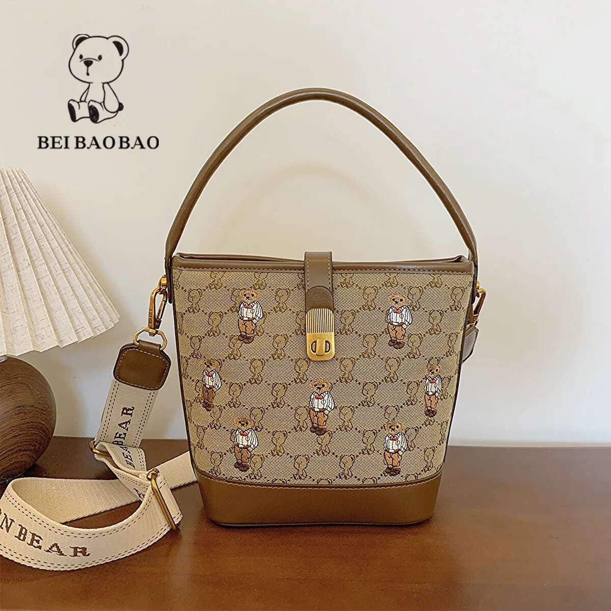 2024 New Single Shoulder Crossbody Bag, Contrast Color Casual Handbag, Korean Edition Instagram Retro Trendy Bucket Bag