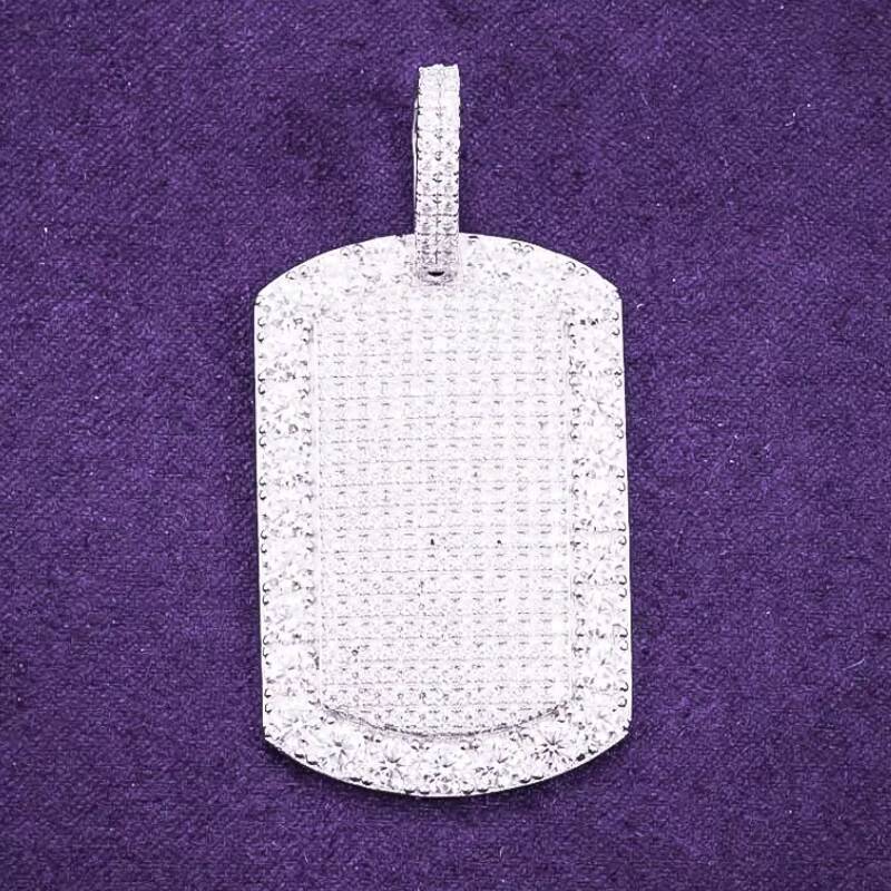 Pass Diamond Tester Hip Hop D Color VVS Moissanite Square Halo Pendant With 925 Sterling Silver GRA Women Men