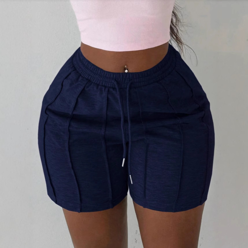 2025 New Designer Shorts Plus Size Clothing Women Summer New Item Solid Color Casual Drawstring Short
