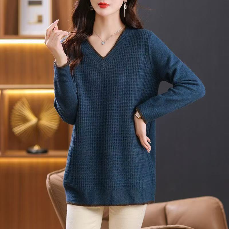 plus size women's new long sleeve high waist printed banquet dress mid-length skirt D02811