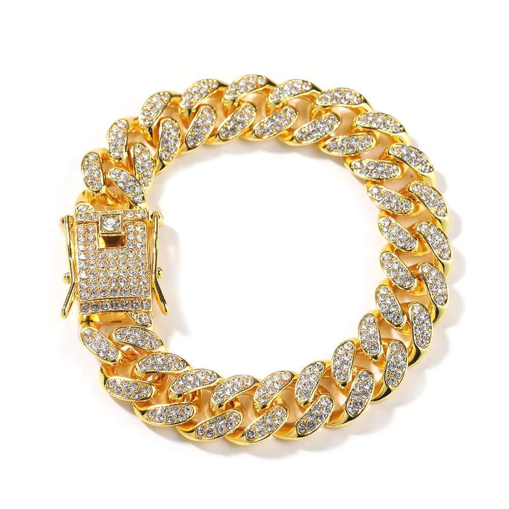 Ice cold hip-hop bracelet men's brand clothing jewelry name