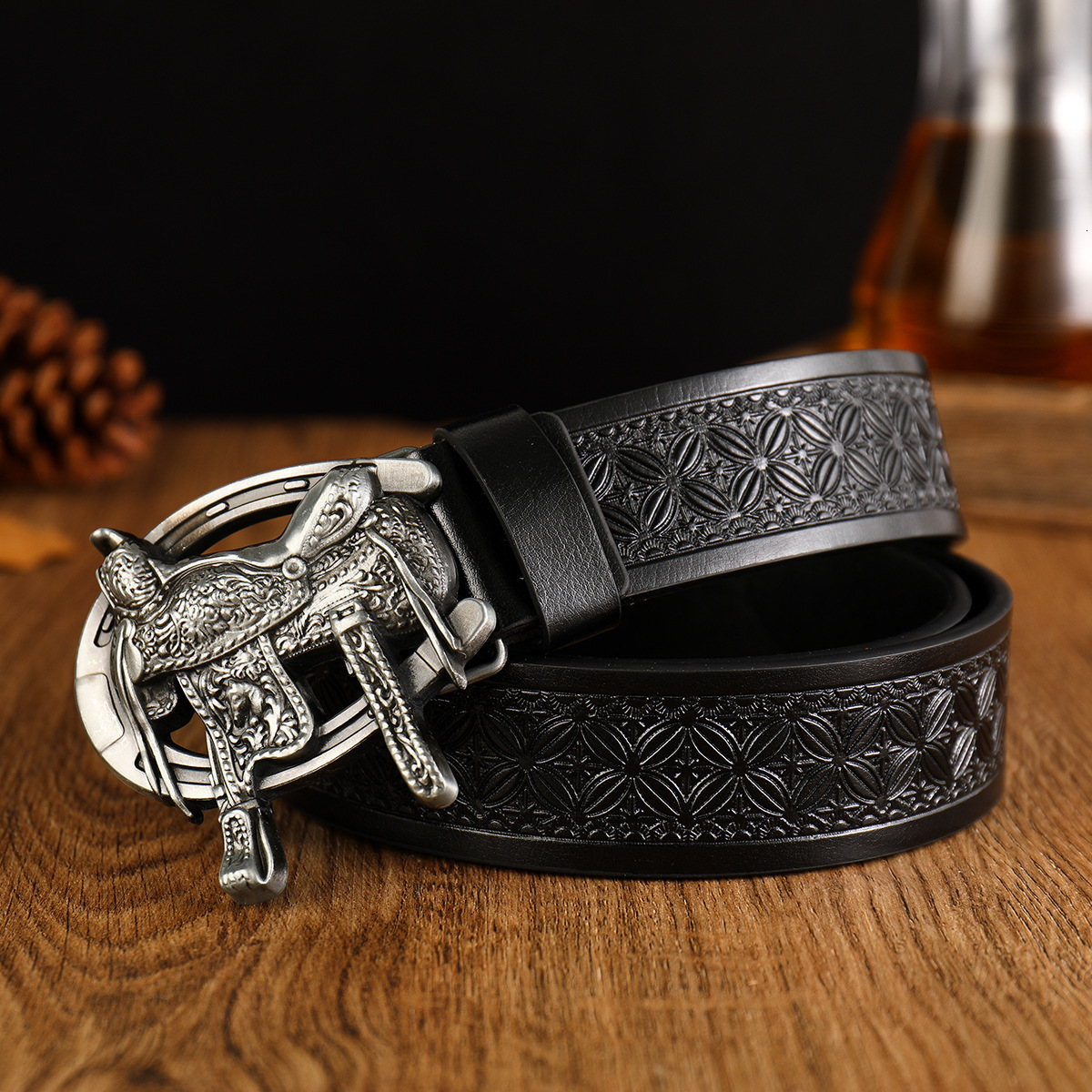 Garrblen Men Belt er Classic High Quality Genuine Vintage Cowskin Pin Buckle Beltsretro Waistband Male Belts 241018