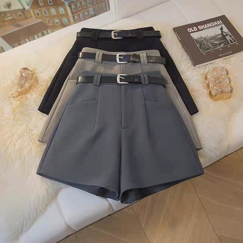 2025 New Designer Shorts Suit Shorts For Women In Spring And Summer Wearing New High Waist Slimming A-line Versatile Wide Leg Pants