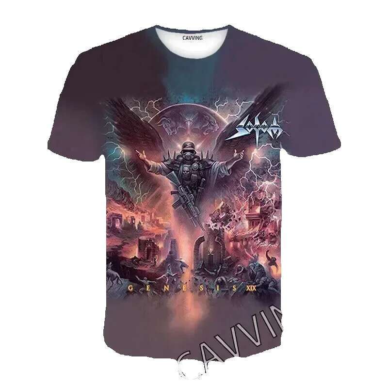 Cavving 3D printed Sodom Band casual hip-hop T-shirt Haruku Styles men's/women's top